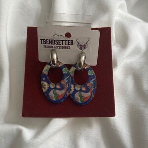 Blue and Silver Earrings